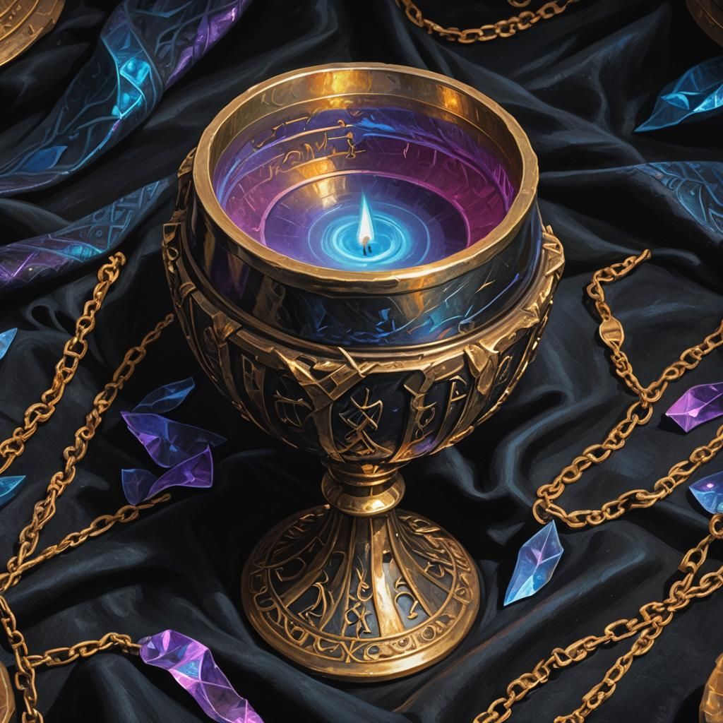 Ethereal Chalice in Warm Candlelight