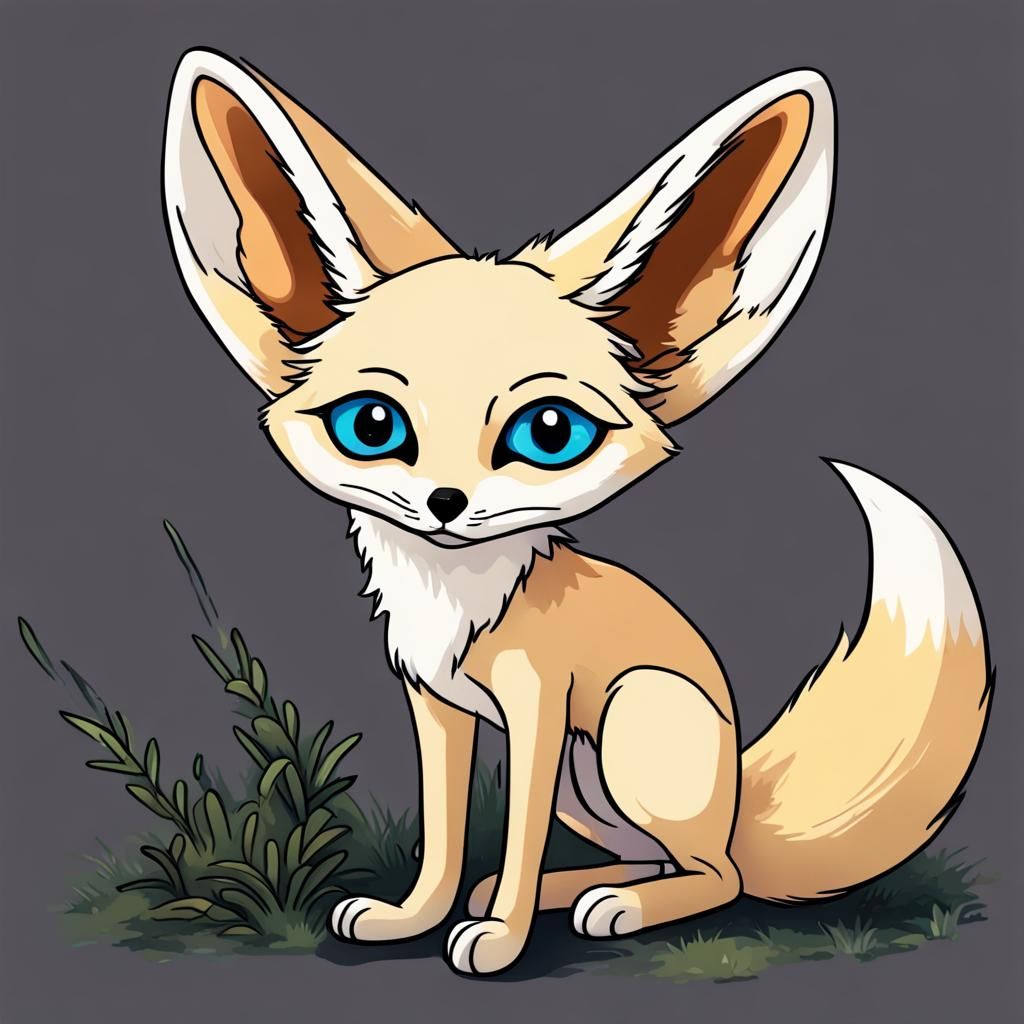 Whimsical Fennec Fox by Artificial Intelligence