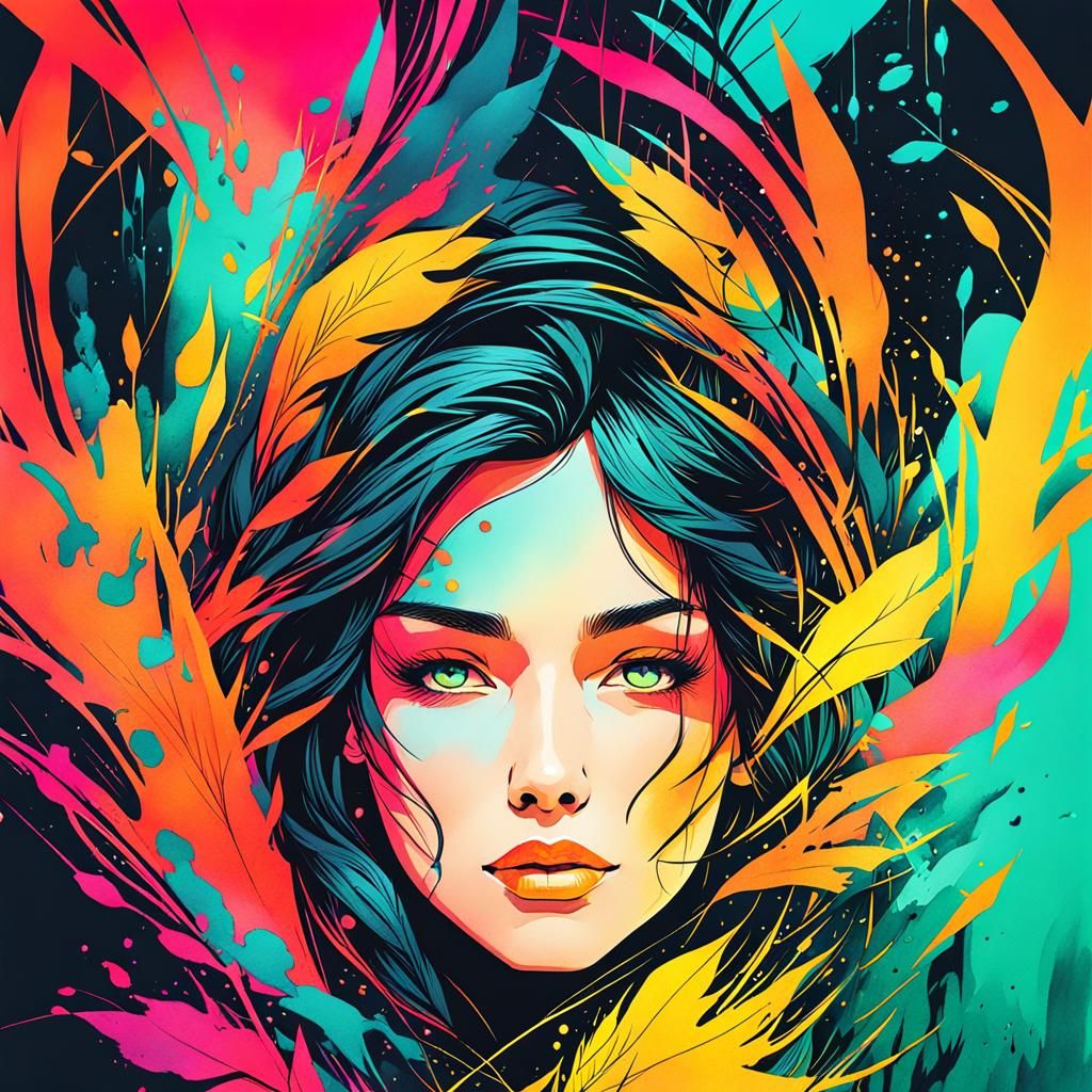 Woman Digital watercolor Illustration