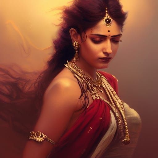 Exotic Indian Beauty in Chiaroscuro