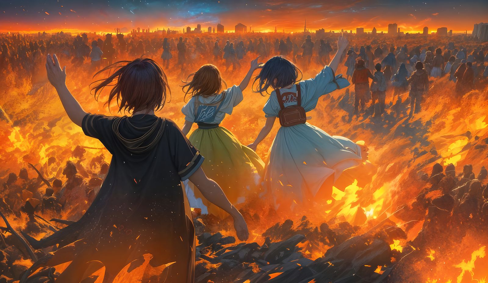 Vibrant Colors on a Heart with Scars