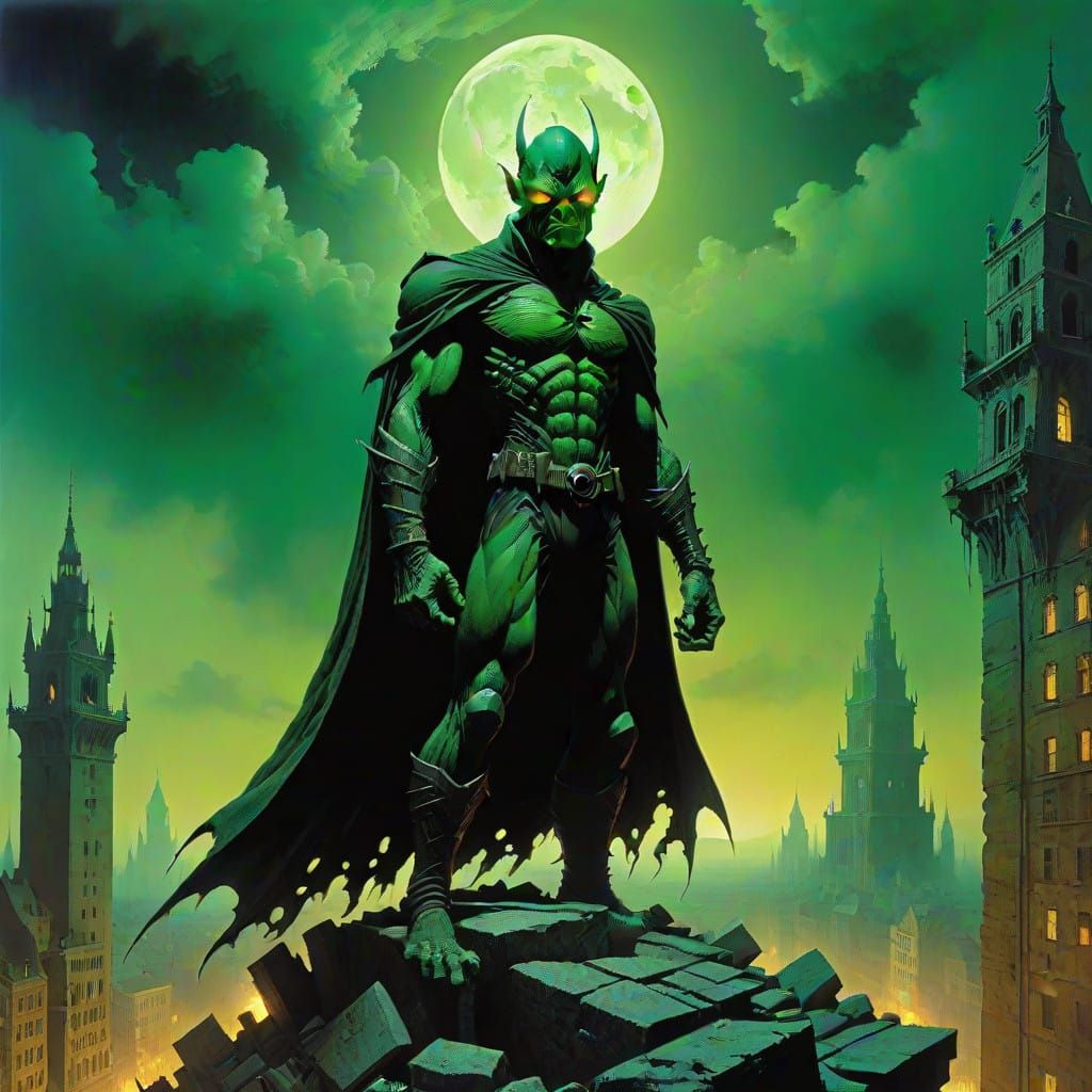 Gothic Dark Lord Reigns Over a Twisted Metropolis in Emerald