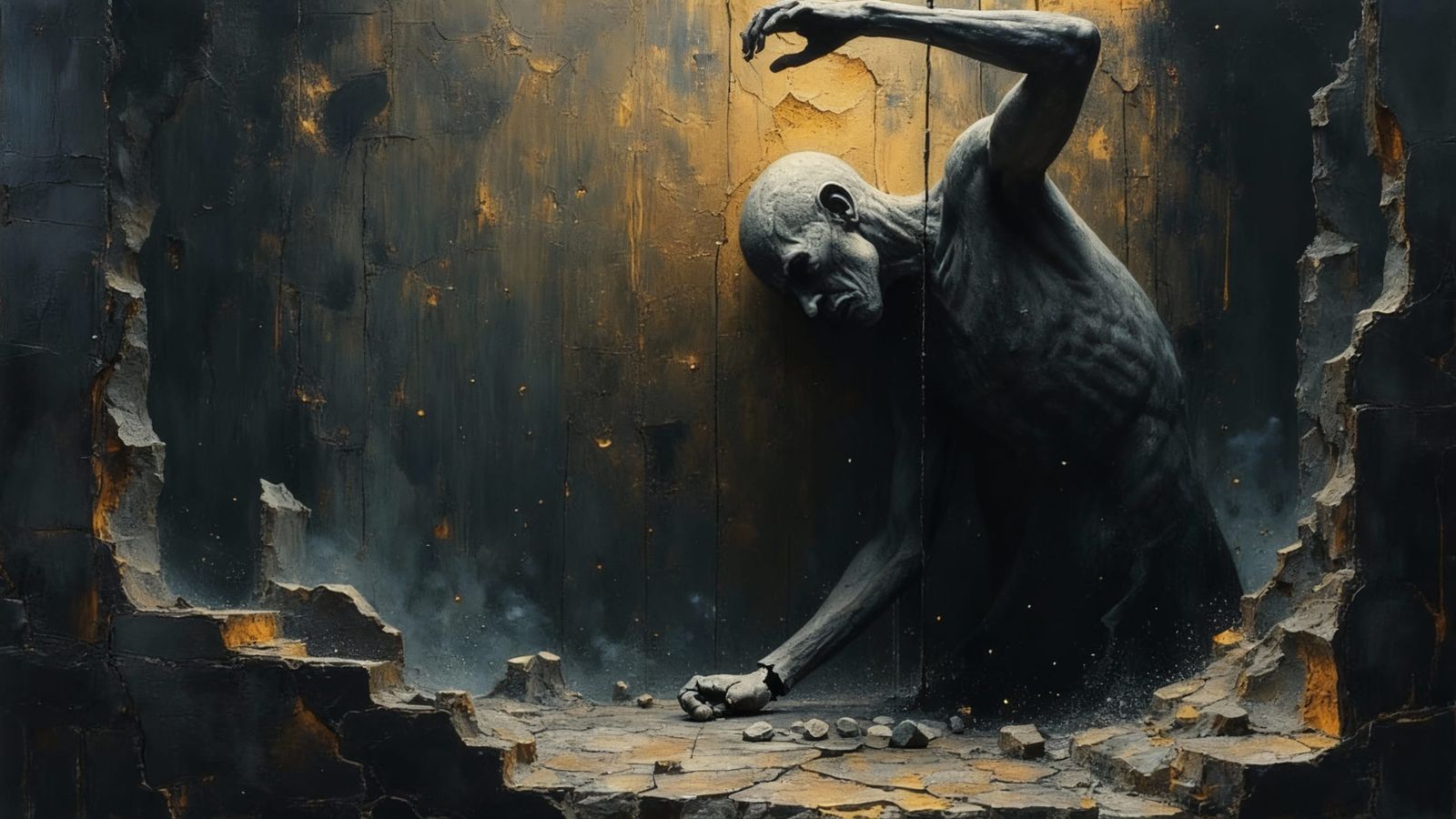 Demon Screaming in Dreamlike Darkness