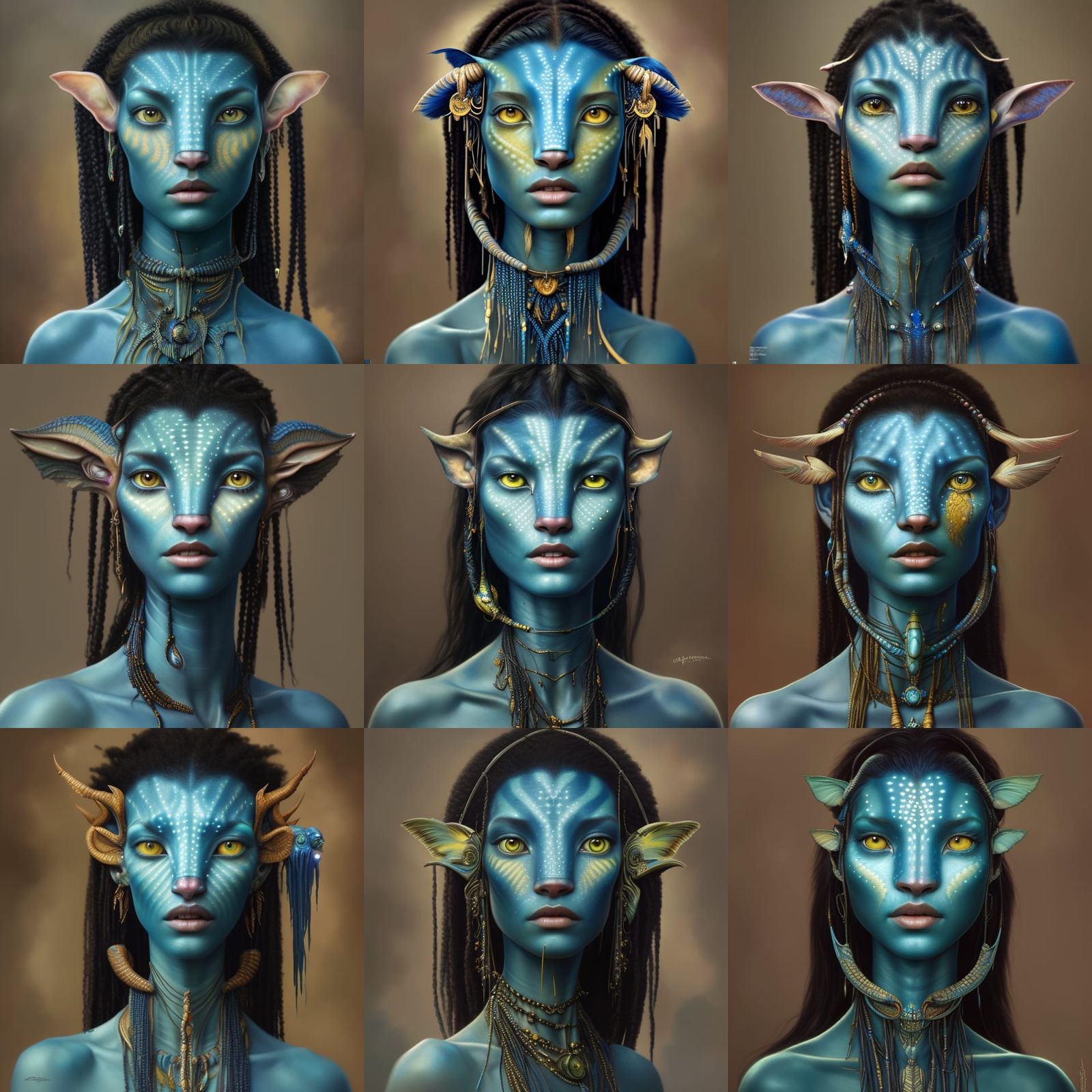 Beautiful Na'vi Woman in Intricate 8K HDR Portrait