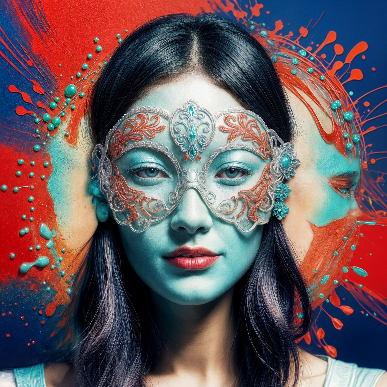 Surreal Digital Portrait of an Enigmatic Woman