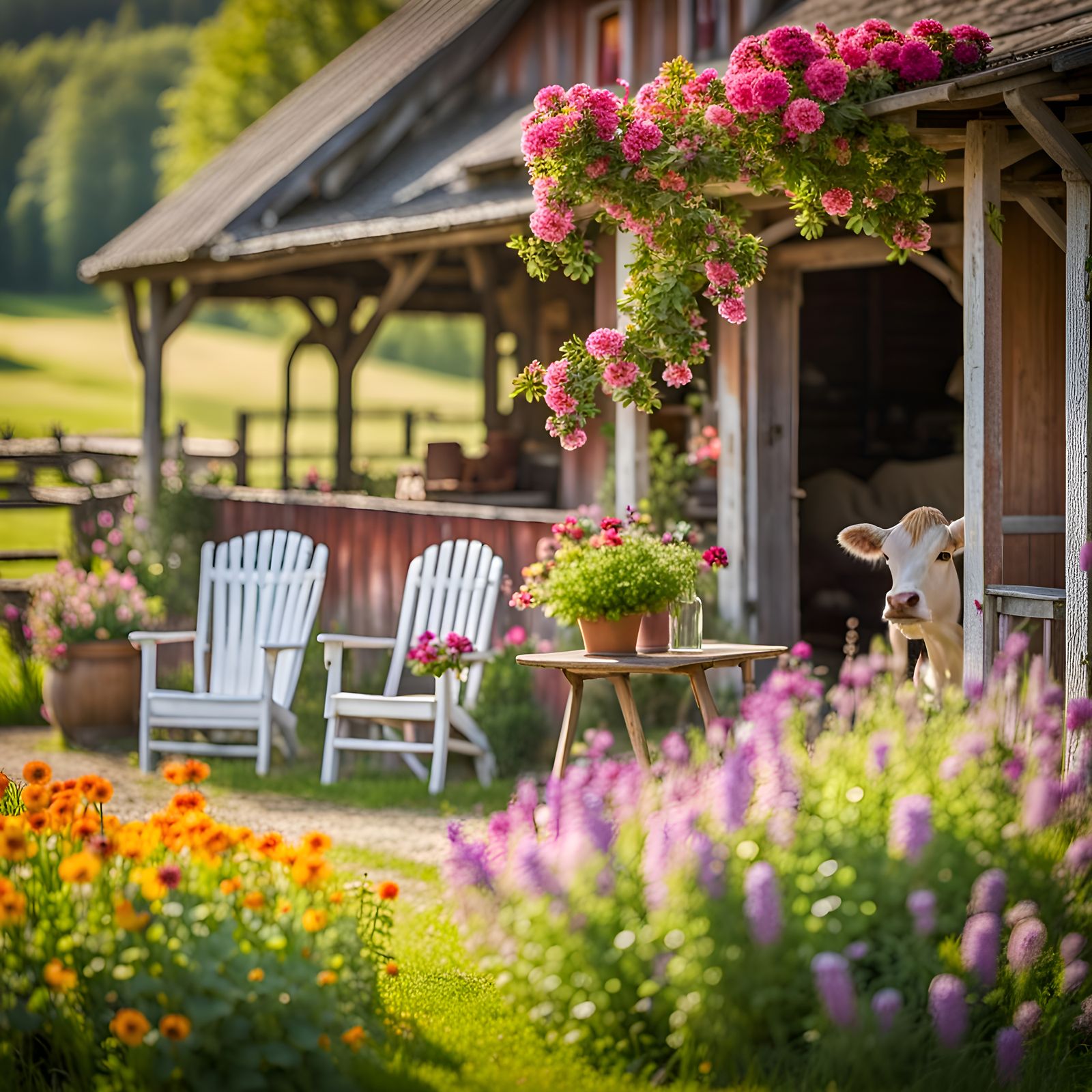 Rustic Country Estate Basks in Vibrant Springtime