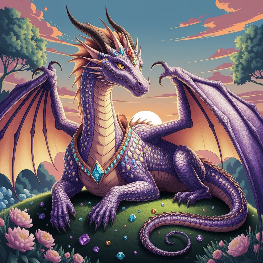 Jeweled Zittino King Dragon on Gemstone Hill