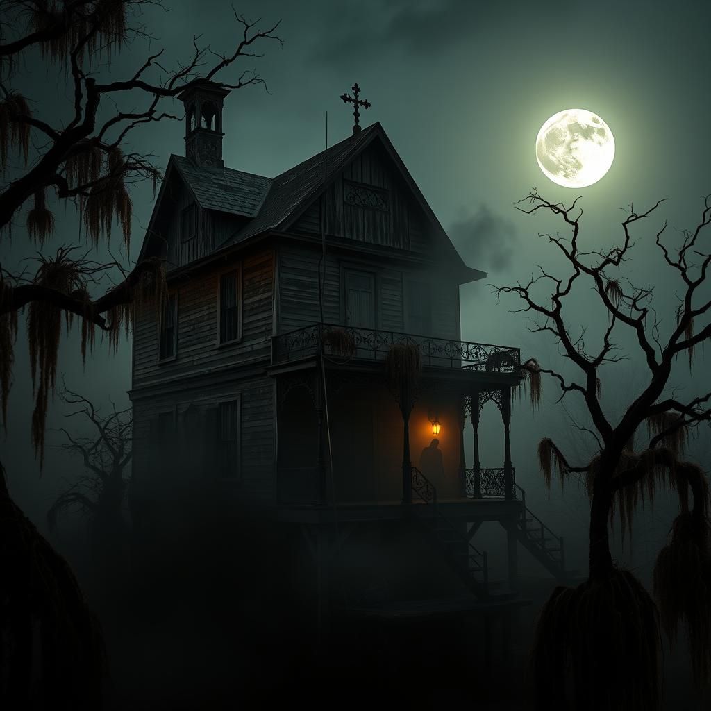 Gothic Louisiana Voodoo Temple at Bayou's Edge