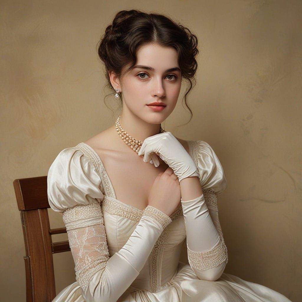 Regal Woman in Edwardian Attire