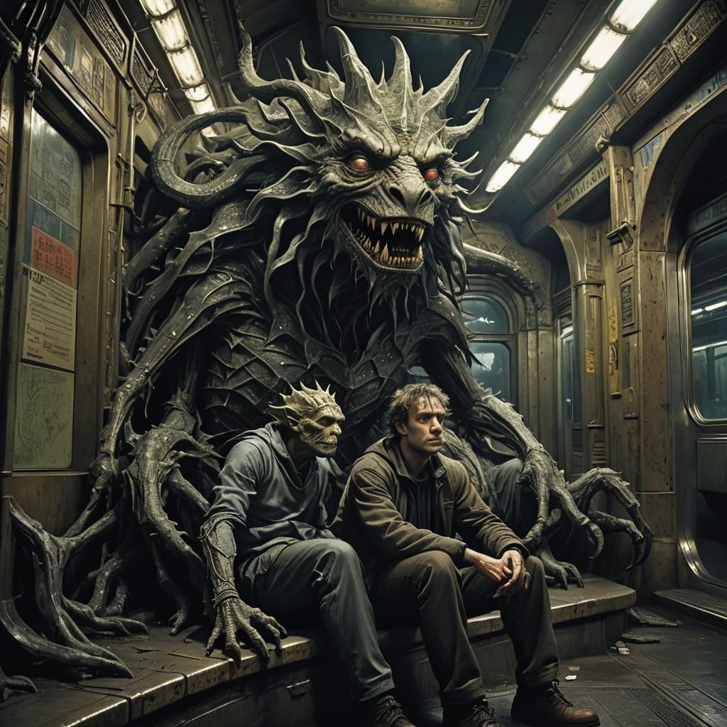 Eerie Subway Encounter with Star Creature