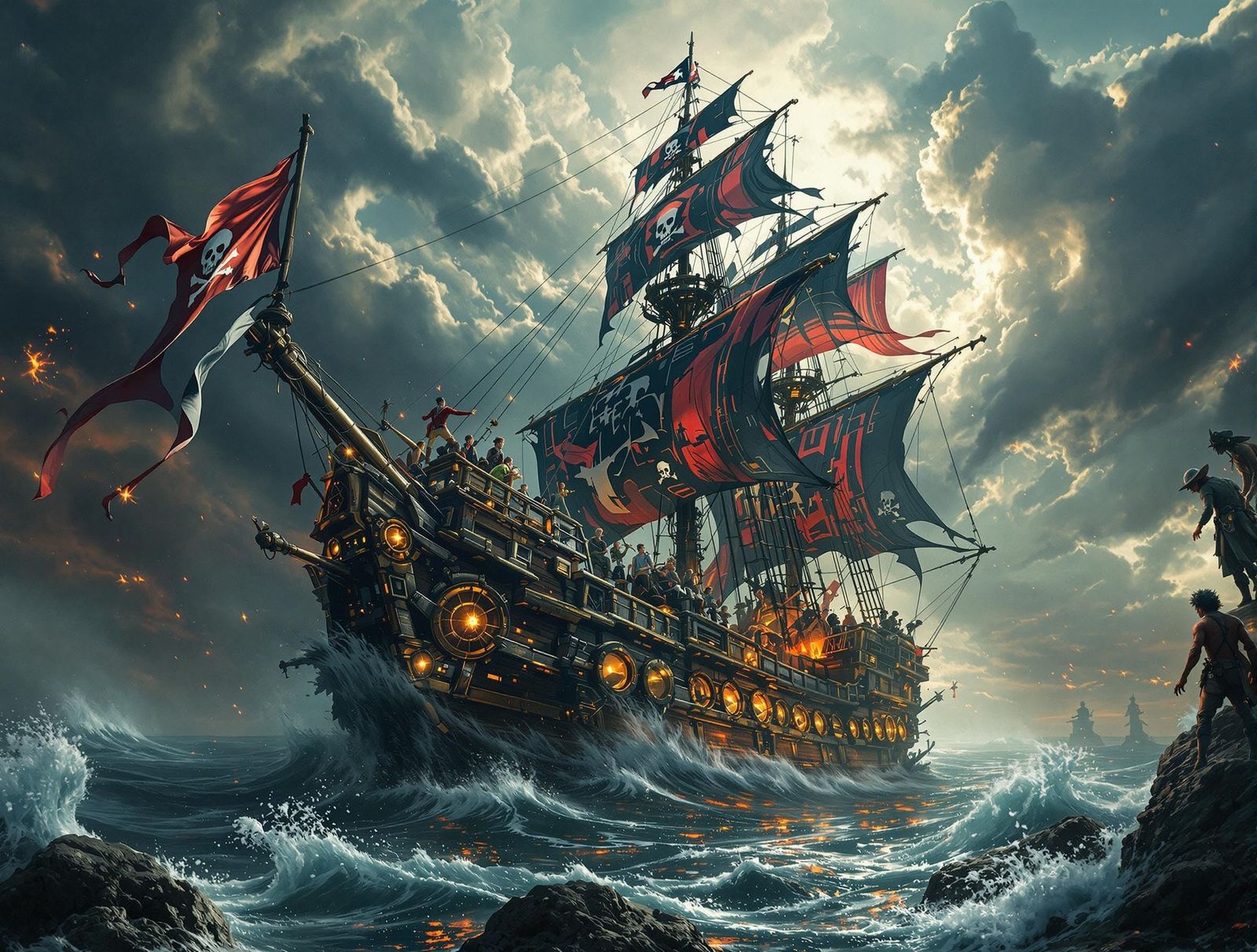 Epic Pirate Ship Rendered with Warped Perspectives