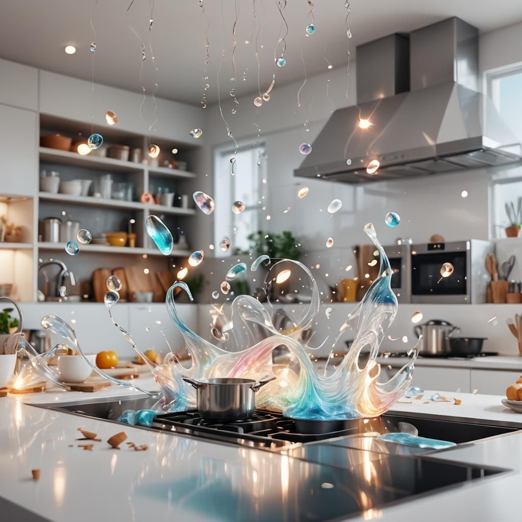 Sleek Modern Kitchen Transforms with Enchanted Glow