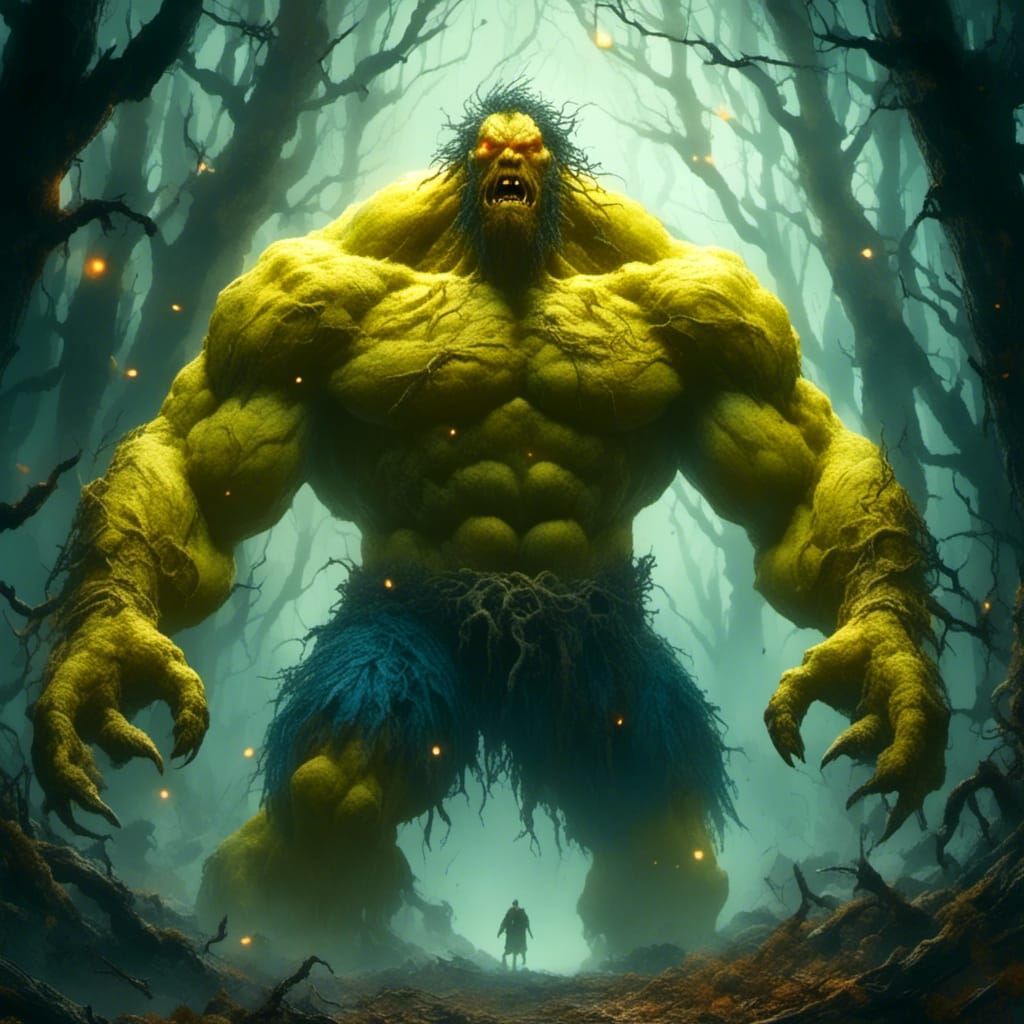 Dark Fantasy Concept Art: Mysterious Beast of the Woods