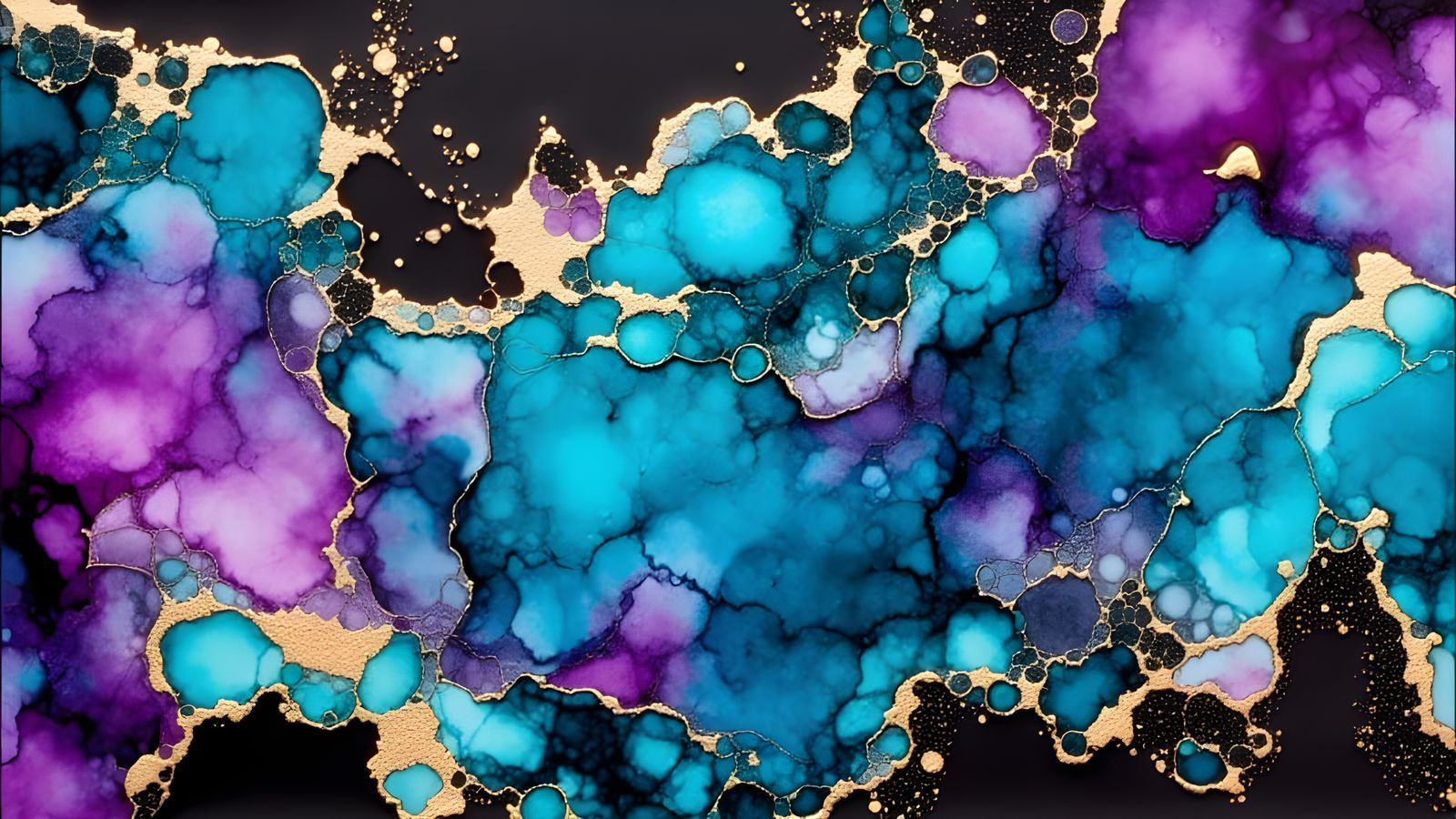 Alcohol Inks Abstract Art With Marbling Patterns