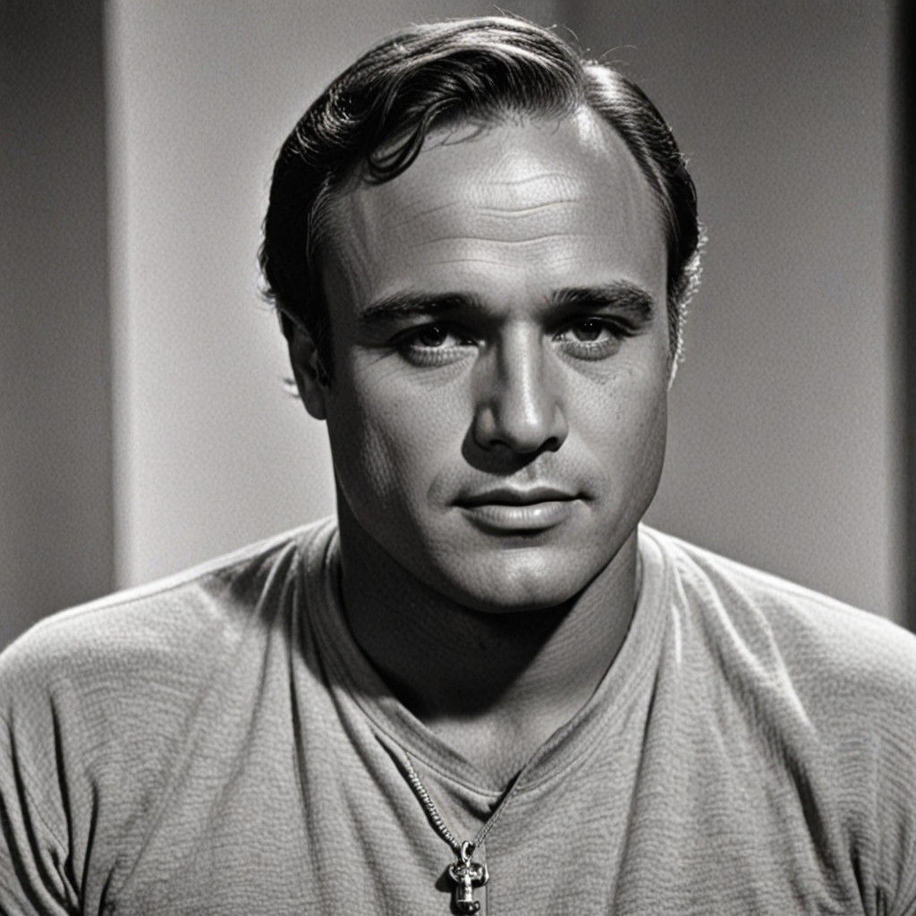 Toned Portrait of Marlon Brando