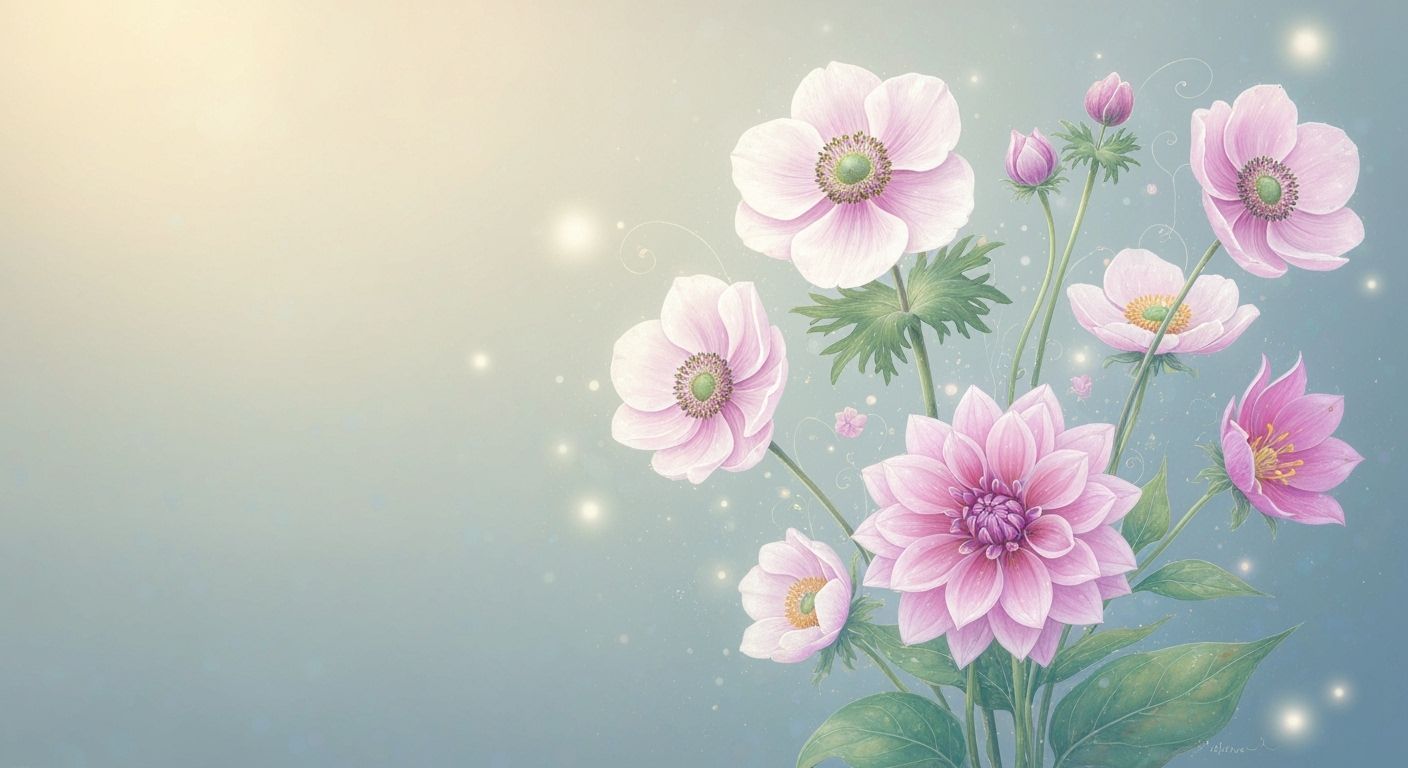 Ethereal Flowers in Pastel Colors, Impressionistic Style