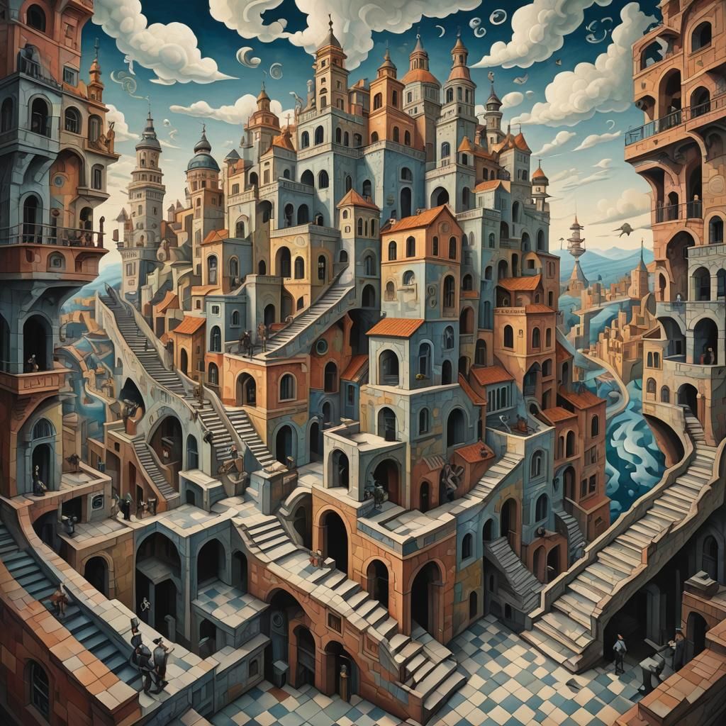 Inspired by  M.C. Escher’s work.