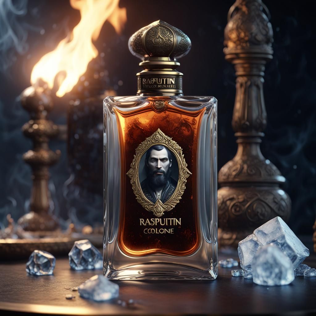 Gilded Perfume Bottle in Epic Cyberpunk Style