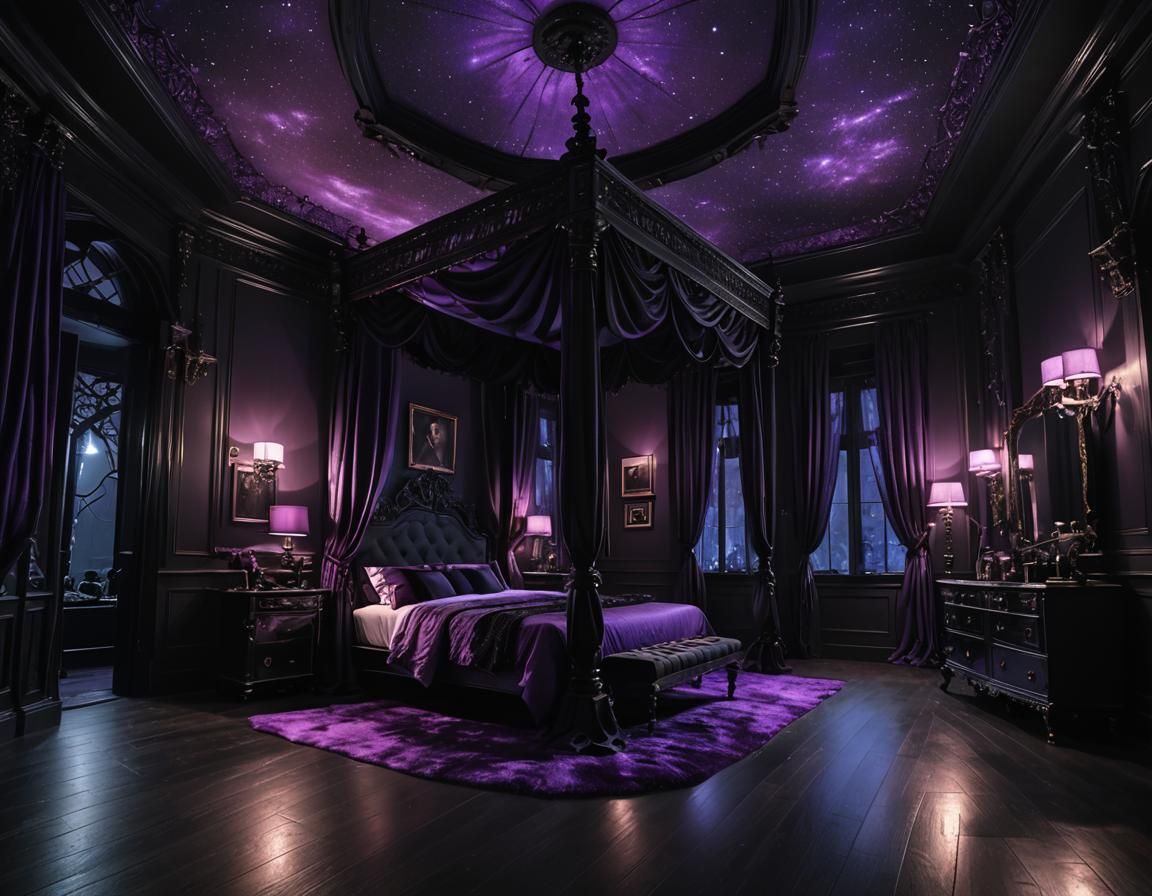 Gothic Master Bedroom in Dark Elegance