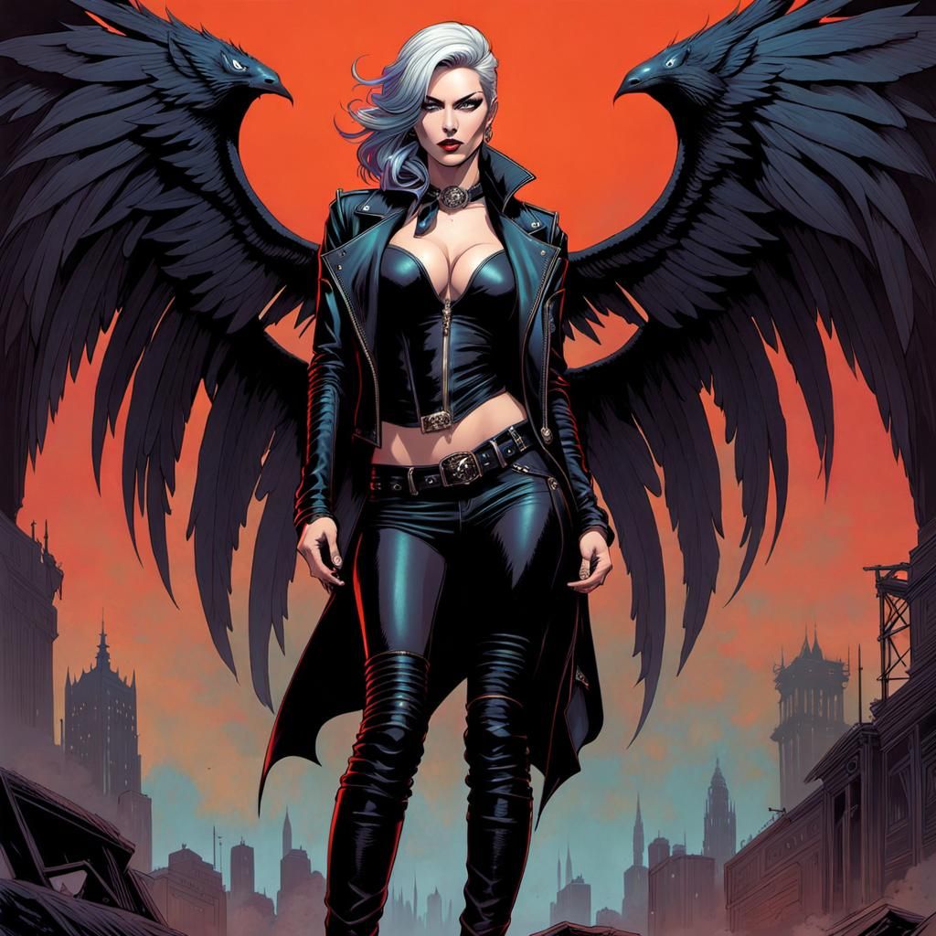 Cyberpunk Gothic Goddess of Chaos and Rebellion