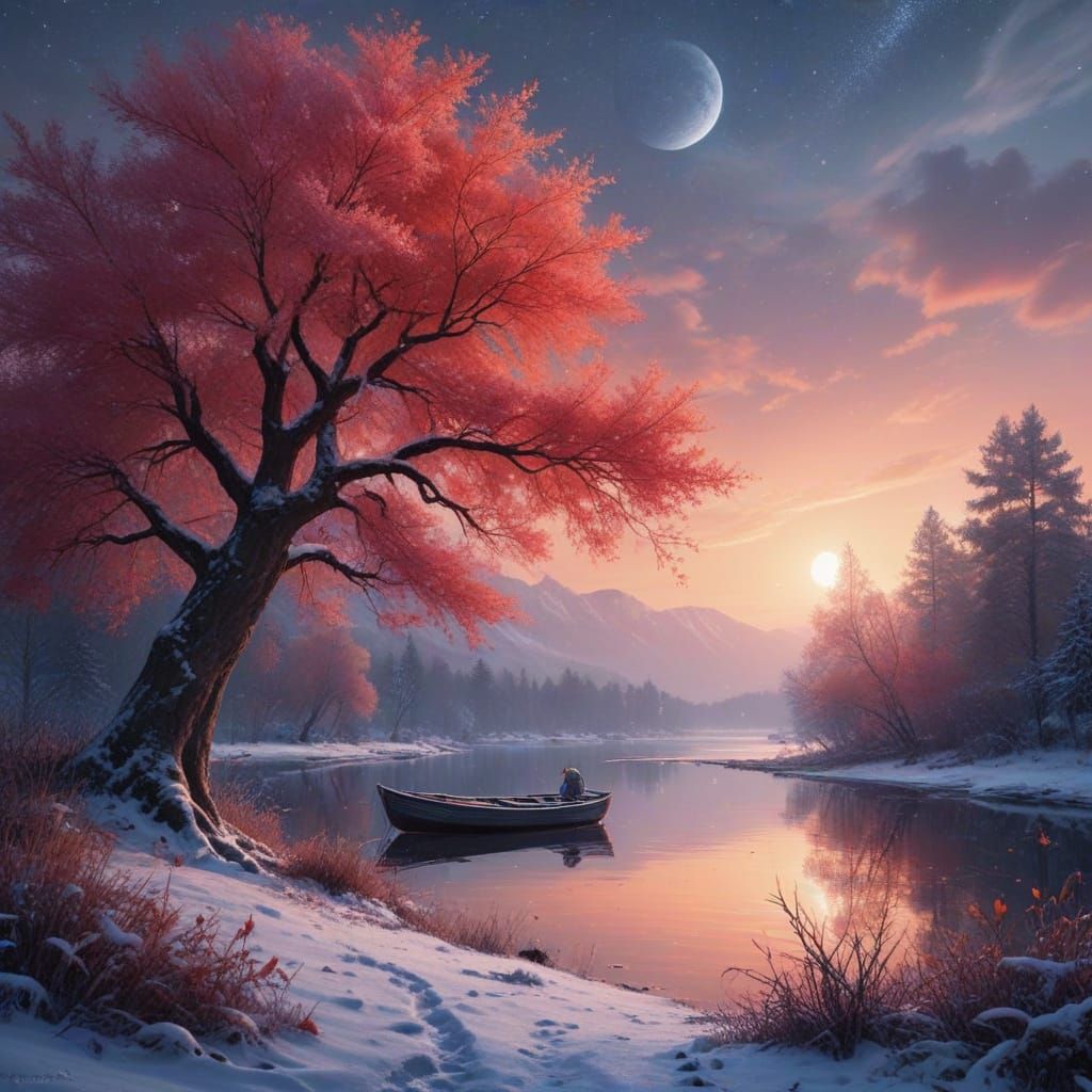 Winter Wonderland in Vibrant Hues