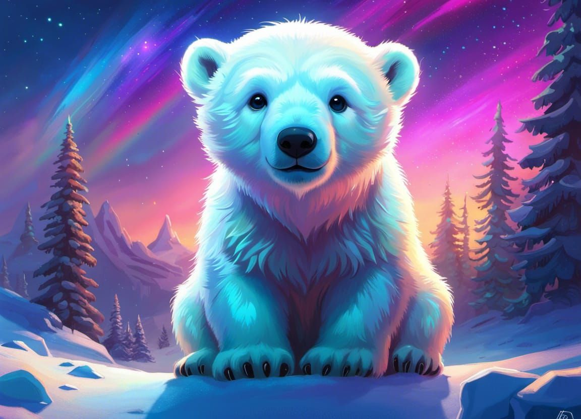 Cute Polar Bear Cub.