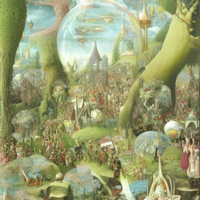 The Tech Bubble, Masterful Fairy Painting in Fine Art Style
