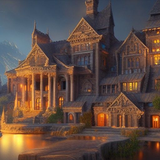 Fantastical Medieval Castle in Deep Color