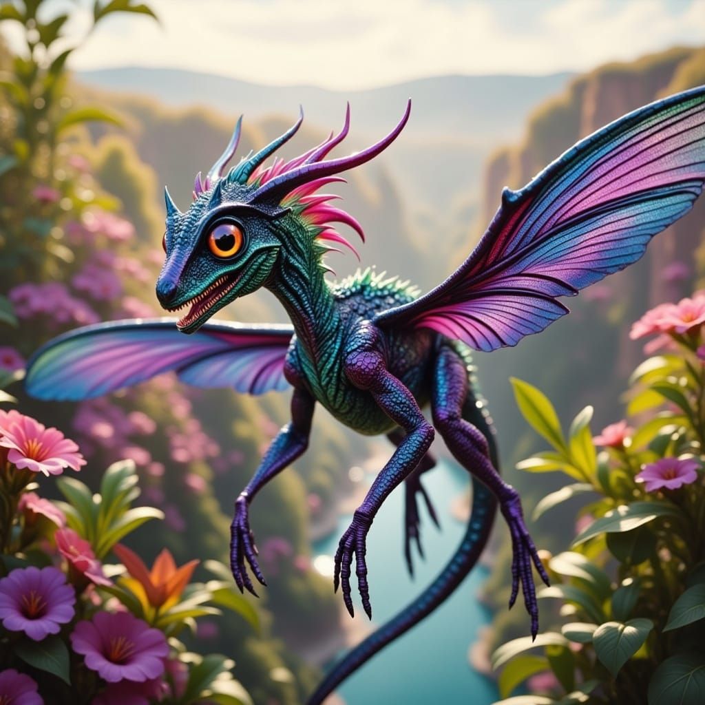 Hyper Realistic Microraptors with Four Wings and Iridescent ...