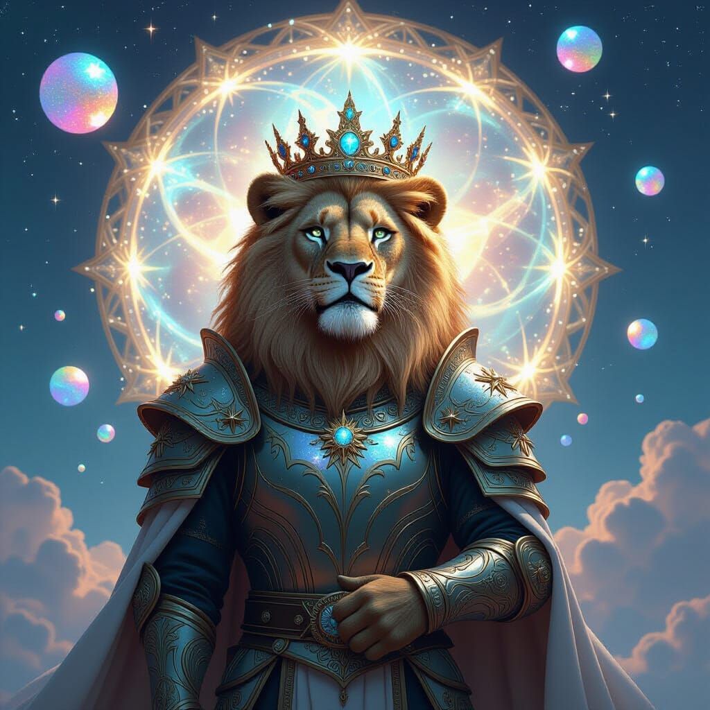 Celestial Lion King Guarding Galaxy Portal