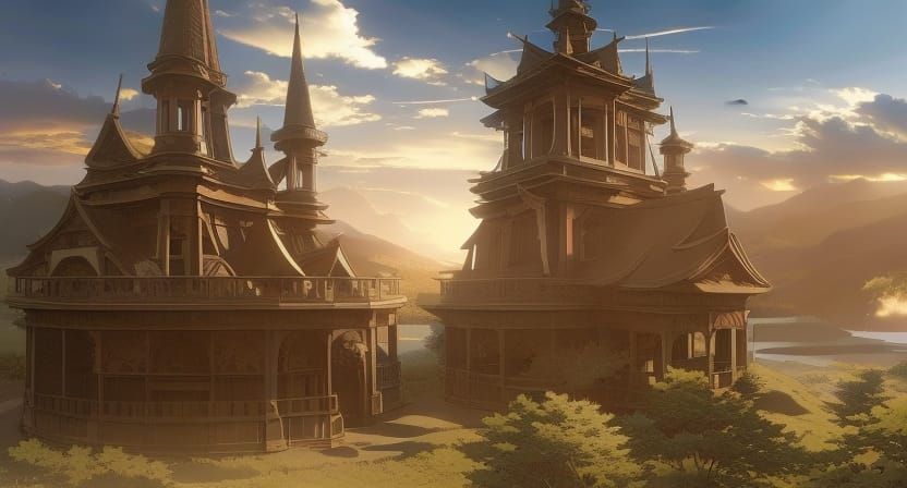 Anime Key Visual: Gazebo in Deep Color