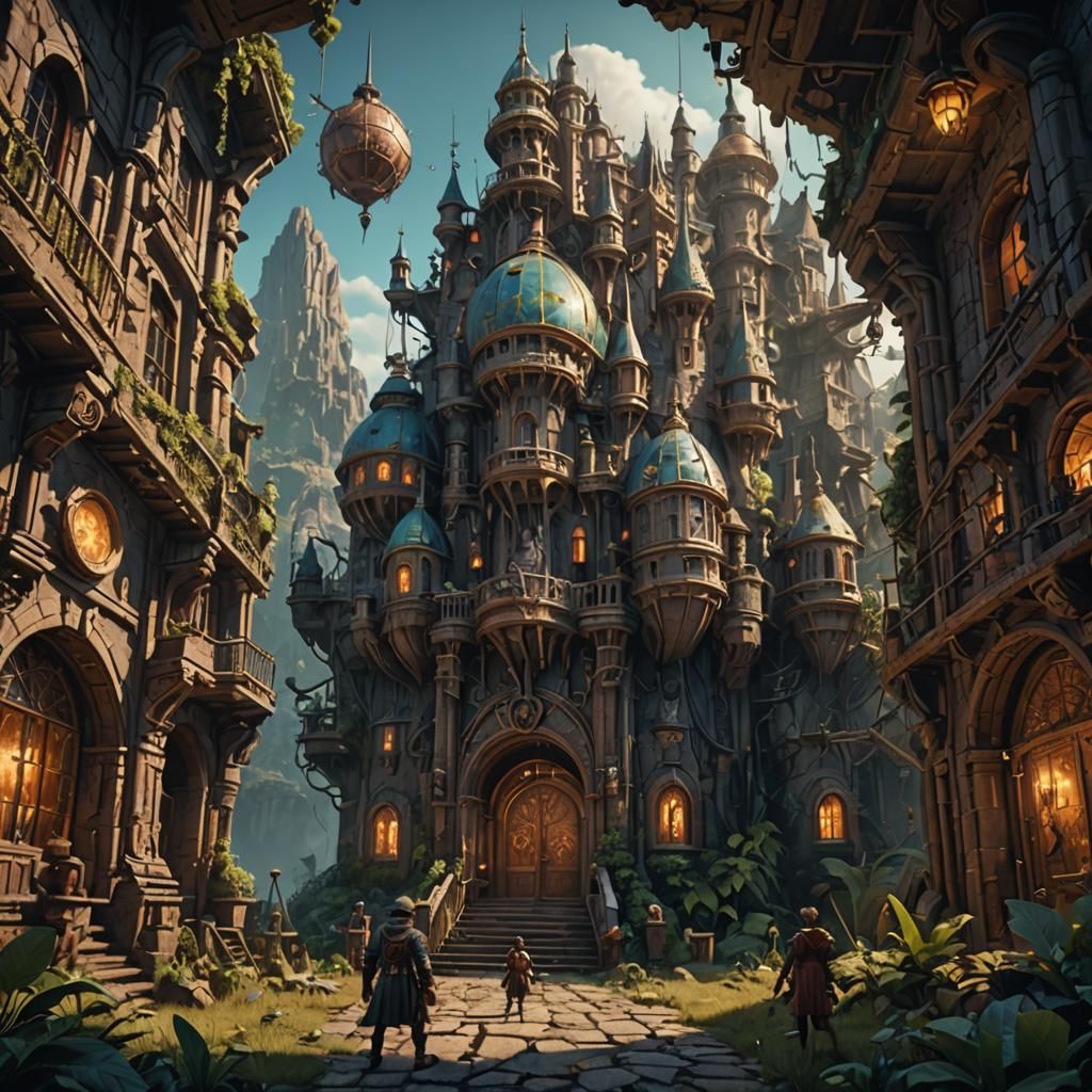 Intricate Aetherpunk Concept Art