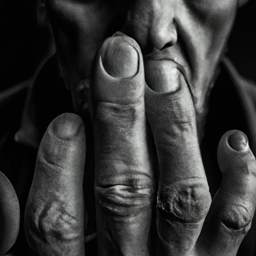 Intricate Close-up Portrait of Fingers in Ambient Light
