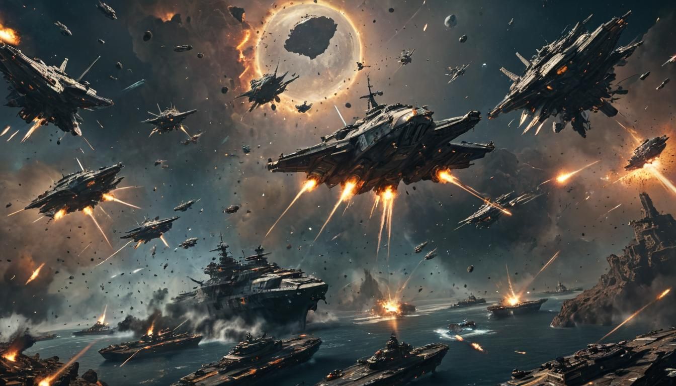Heroic Human Warships Engage Zorath Fleet in Intense Space B...