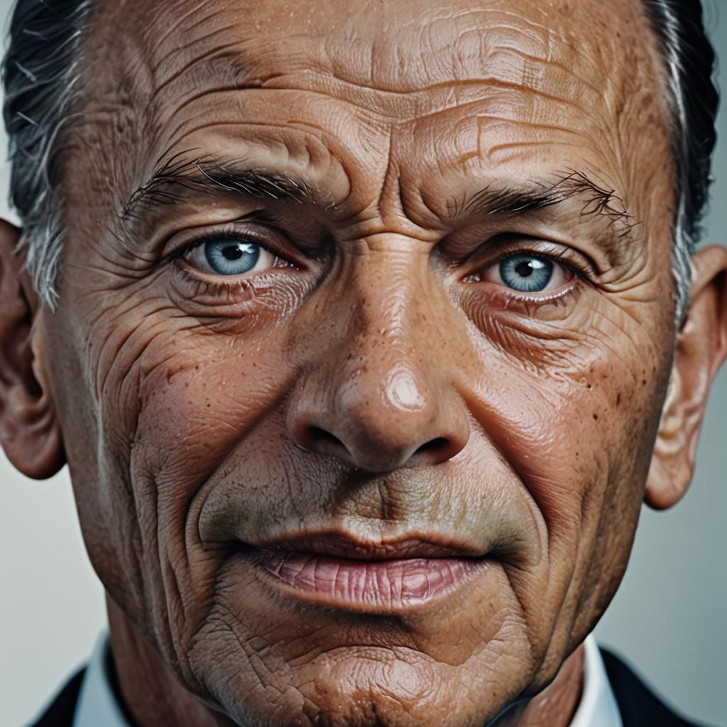 Classic Actor Frank Sinatra in a Dazzling Close-Up Portrait