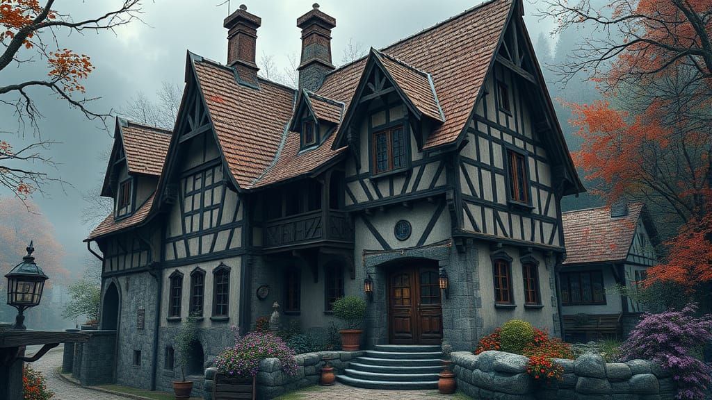 Medieval Transylvania Village House in Fantastical Detail