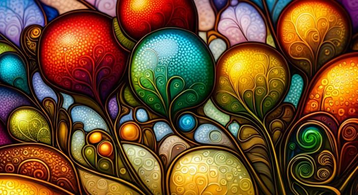 Vibrant Steampunk Glass Flower