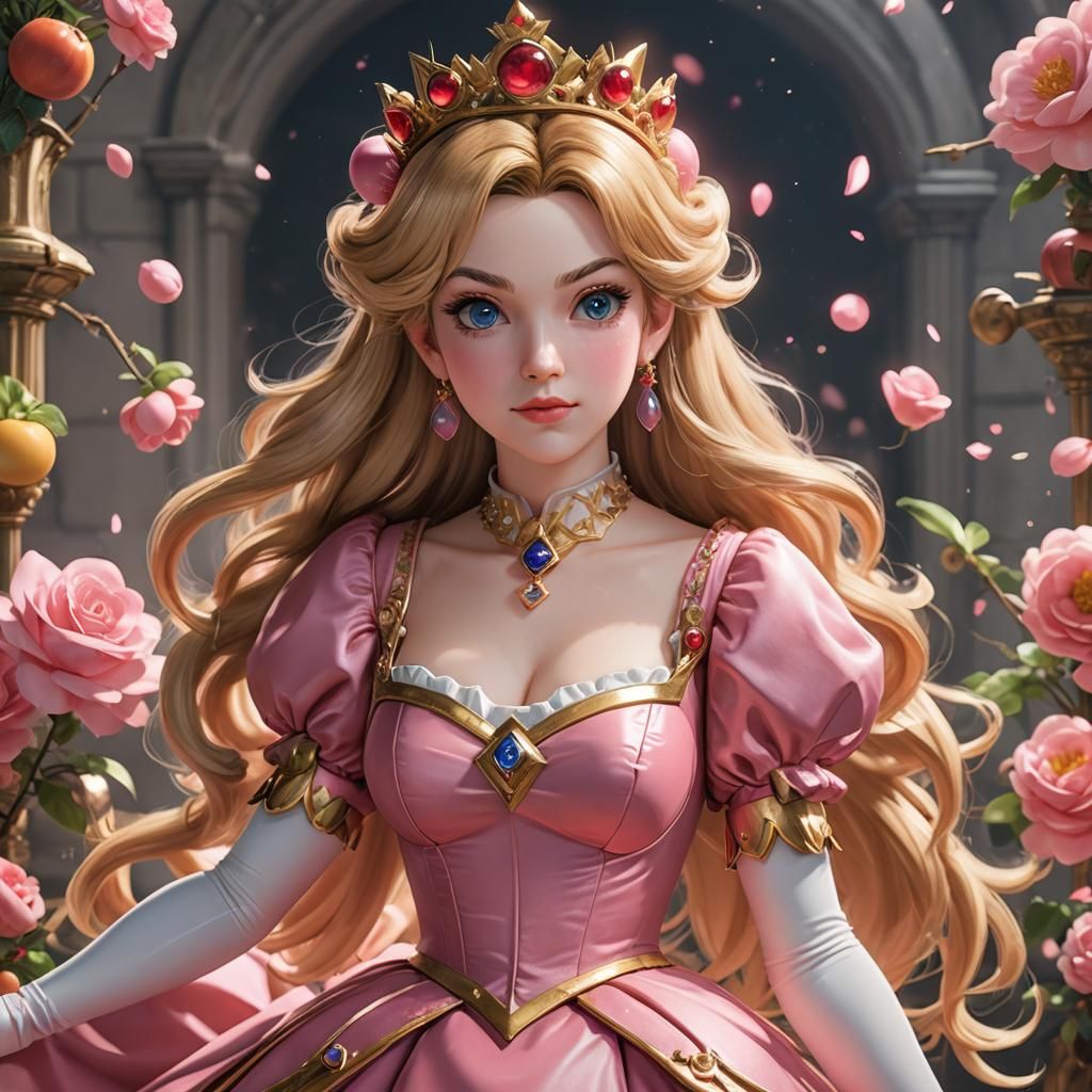 Japanese Princess in Futuristic Anime Style