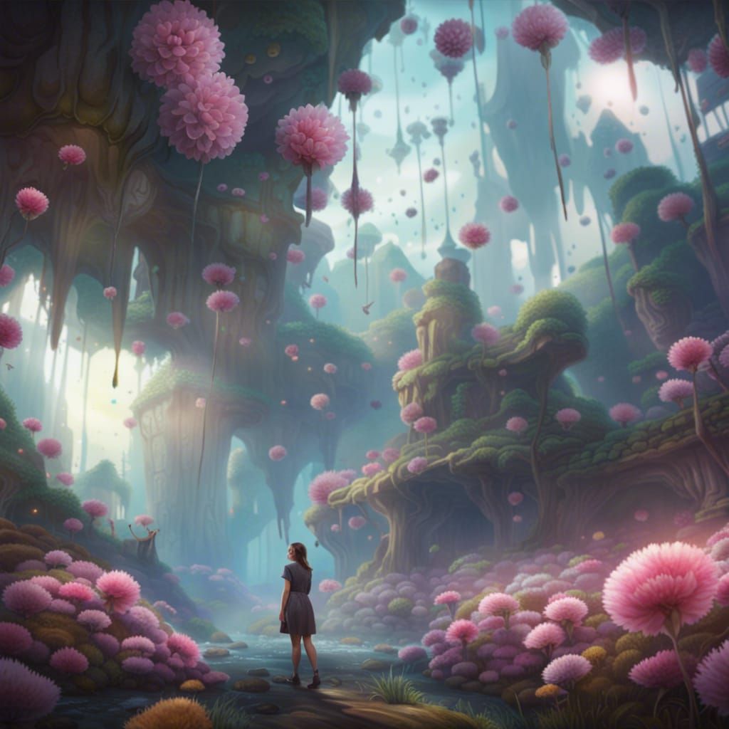 Ethereal Flowers in Celestial Bloom