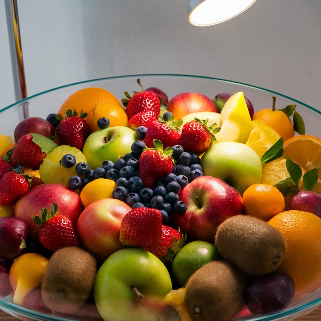 Fresh Fruit Bowl in a Vibrant Display