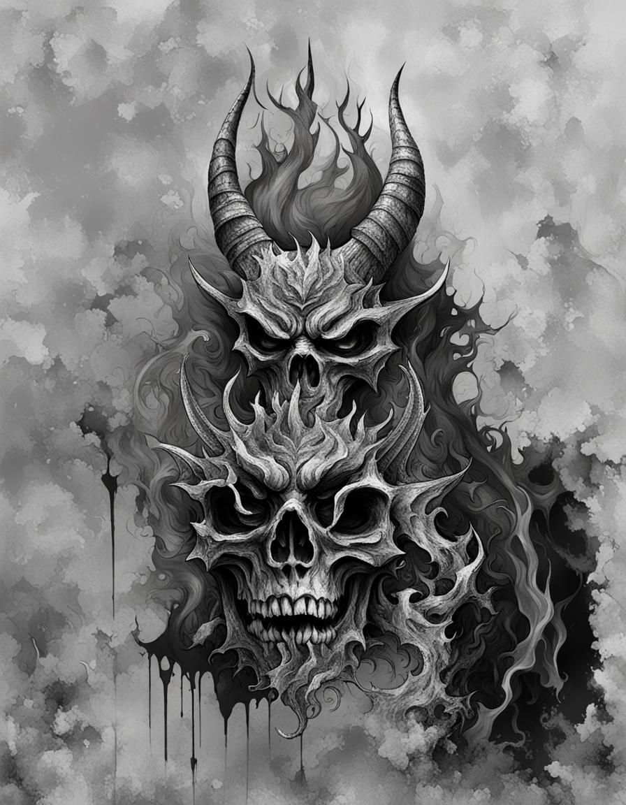 Dark Age Demon Unveiled in Black and White