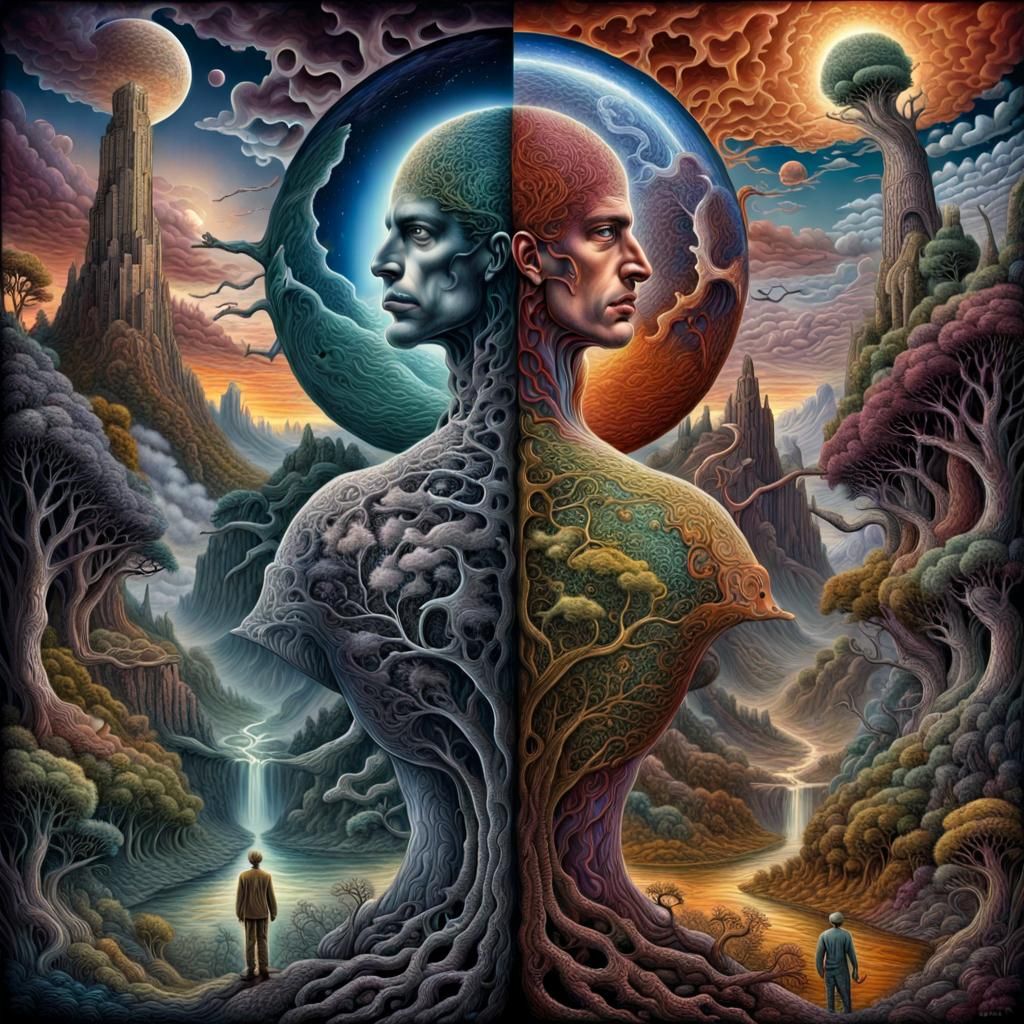 Surreal Masterpiece of Human Contrasts