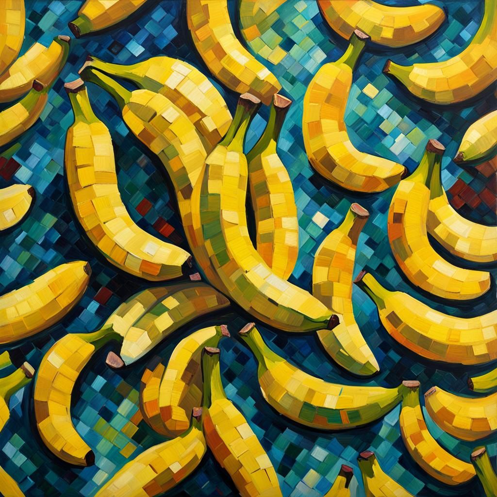 A Neo-Impressionist Banana in Expressionist Oil