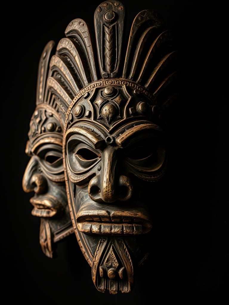 Ancient Maori Warrior Masks Exude Dark Energy