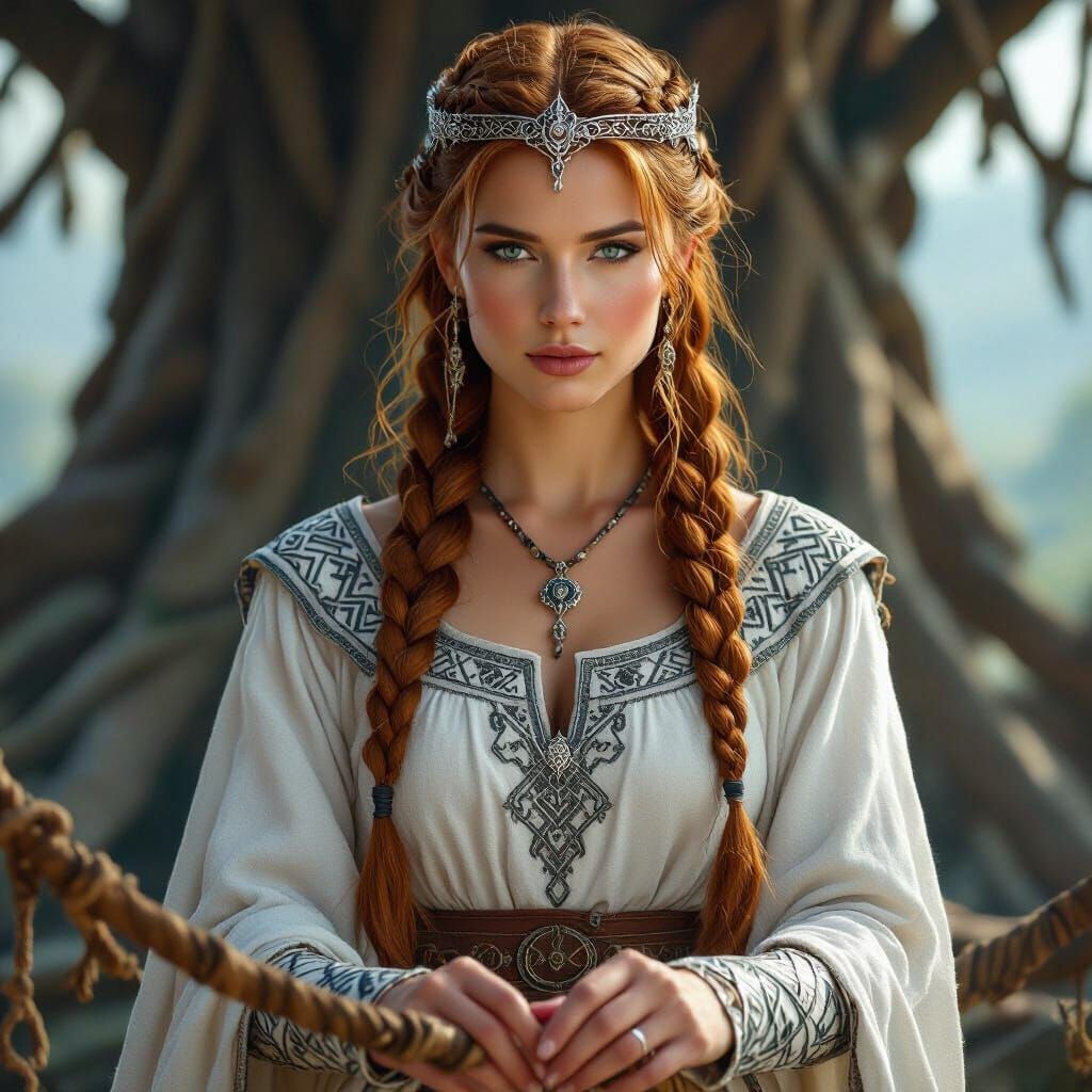 Viking Fate Goddess Verdandi Weaving Destinies