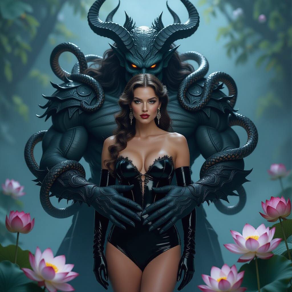 Scarlett O'Hara and Demon in Haute Couture Style