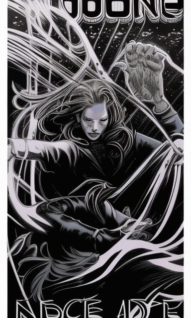 Neon Coven Dance in Comic Book Style