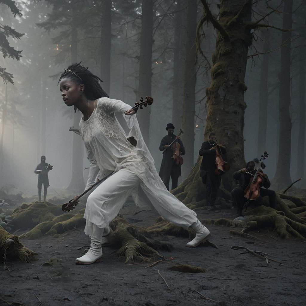 Ethereal Nordic String Quartet in Golden Glow