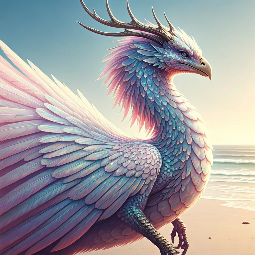 Phoenix Dragon Hybrid Soars over Sun-Kissed Beach