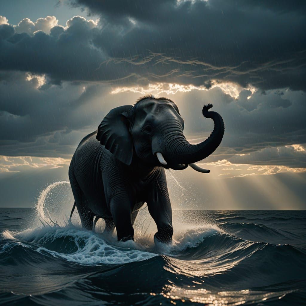 Epic Creature Emerges from Ocean's Surface in Cinematic Film...